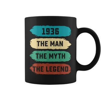 The Man Myth Legend 1936 86Th Birthday Gift For 86 Years Old Gift For Mens Coffee Mug - Seseable