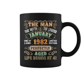 The Man Myth Legend Born In January 1982 41St Birthday 41 Coffee Mug - Seseable