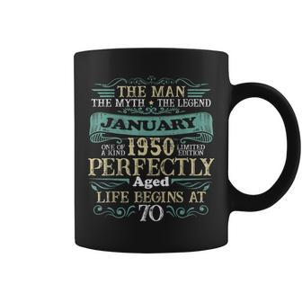 The Man Myth Legend January 1950 70Th Years Old Birthday Coffee Mug - Seseable