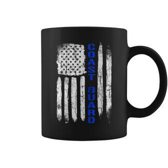 Thin Blue Line Flag American Coast Guard Coffee Mug - Seseable