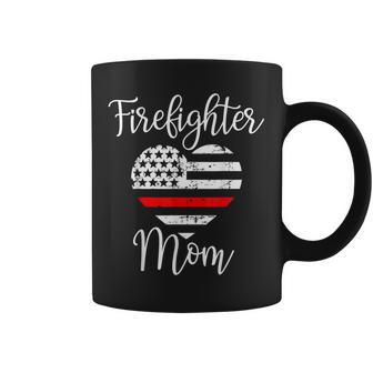 Thin Red Line Firefighter Mom Gift From Son Fireman Gift Coffee Mug | Mazezy
