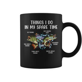 Things I Do In My Spare Time Go Fishing Funny Fishing Lover Coffee Mug - Seseable