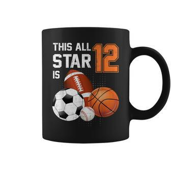 This All Star Is 12 Years Old Gifts Kid 12Th Birthday Sport  Coffee Mug - Seseable
