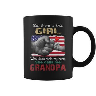 This Girl Who Kinda Stole My Heart She Calls Me Grandpa Coffee Mug - Seseable