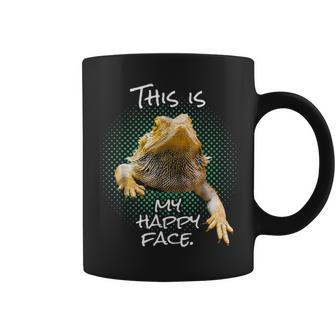 This Is My Happy Face Bearded Dragon Funny Reptile Coffee Mug - Seseable