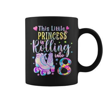 This Little Princess Rolling Into 8 8Th Birthday Skate Girls Coffee Mug | Mazezy