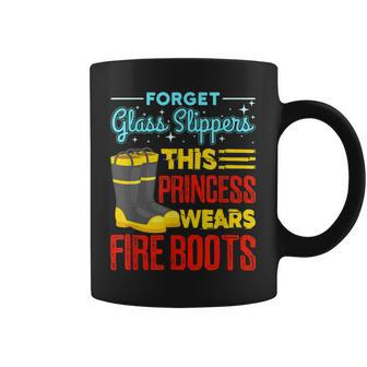 This Princess Wears Fire Boots - Women Firefighter Coffee Mug - Seseable