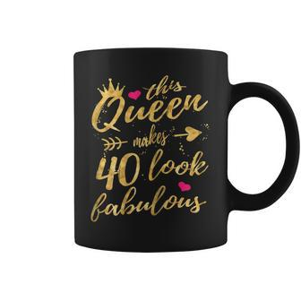 This Queen Makes 40 Look Fabulous 40Th Birthday Shirt Women Coffee Mug | Mazezy