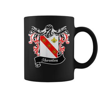 Thornton Coat Of Arms Surname Last Name Family Crest Coffee Mug - Seseable