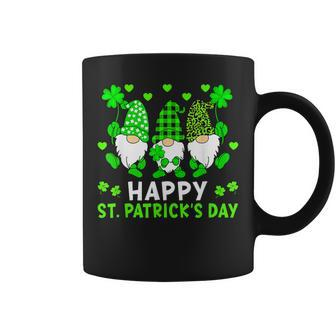 Three Gnomes Happy St Patricks Day Shamrock Lucky Irish Coffee Mug - Seseable