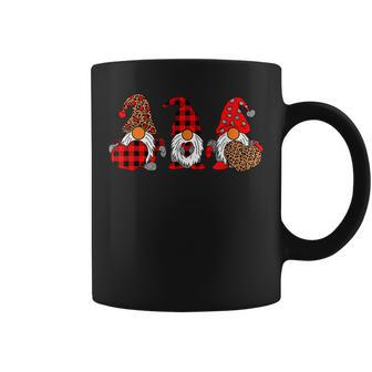 Three Gnomes Holding Heart Leopard Happy Valentines Day V2 Coffee Mug - Seseable