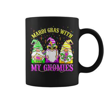 Three Gnomes Mardi Gras Parading With My Gnomies Coffee Mug - Seseable