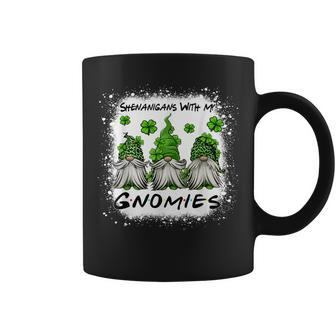 Three Gnomes Shamrock Clover Leopard Bleached St Patrick Day Coffee Mug - Seseable