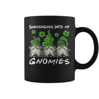 Three Gnomes Shamrock Clover Leopard Bleached St Patrick Day V2 Coffee Mug - Seseable