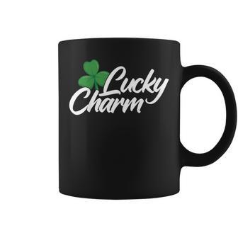 Three Leaf Clover Lucky Charm St Patricks Day St Paddys Coffee Mug | Mazezy