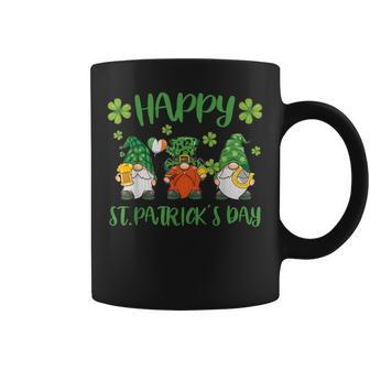 Three Lucky Gnome Shamrock Irish Beer St Patricks Day Coffee Mug - Seseable