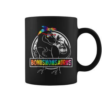 Tie Dye Bonusmomsaurus Bonus Mom Dinosaur Rex Mothers Day Coffee Mug | Mazezy