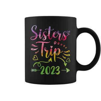 Tie-Dye Sisters Road Trip 2023 Cute Sisters Weekend Trip Coffee Mug | Mazezy