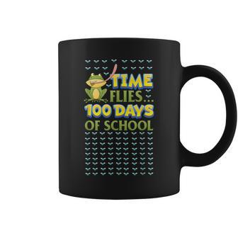 Time Flies Frog 100 Days Of School Teacher Child Gift Coffee Mug | Mazezy