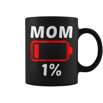 Tired Mom Low Battery Tshirt Women Mothers Day Gift Coffee Mug | Mazezy