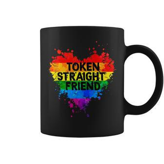 Token Straight Friend Rainbow Colors Heart Gay Pride Lgbtq Coffee Mug - Thegiftio UK