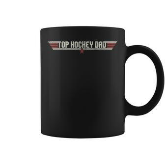 Top Hockey Dad Funny Vintage 80S Gift Father Fathers Day Coffee Mug - Seseable