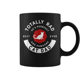 Totally Rad Cat Dad Fathers Day Gift For Mens Coffee Mug | Mazezy DE