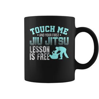 Touch Me First Jiu Jitsu Lesson Is Free Brazilian V2 Coffee Mug - Thegiftio UK