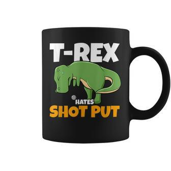 Track And Field Throwing Dino Funny Thrower Shot Put Coffee Mug | Mazezy