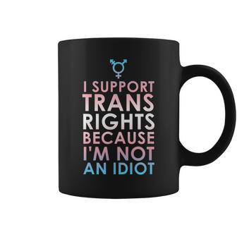 Transgender Ally Trans Pride Flag Support Coffee Mug - Seseable