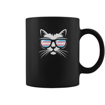 Transgender Pride Cat Gift Support Trans Community V2 Coffee Mug - Thegiftio UK