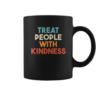 Treat People With Kindness Cute Retro Style Coffee Mug - Thegiftio UK