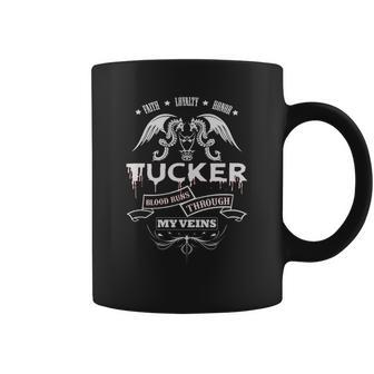 Tucker Blood Runs Through My Veins - Tshirt For Tucker Coffee Mug - Thegiftio UK