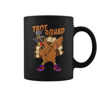 Turkey Trot Squad Funny Thanksgiving Day Pilgrim Run Gift Coffee Mug | Mazezy