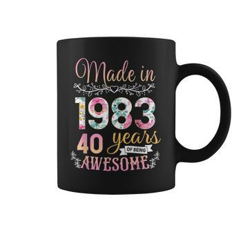 Turning 40 Birthday Decoration Women 40Th Bday 1983 Birthday Coffee Mug - Seseable