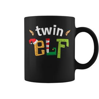 Twin Elf Brother Sister Elves Squad Matching Family Gift Coffee Mug | Mazezy