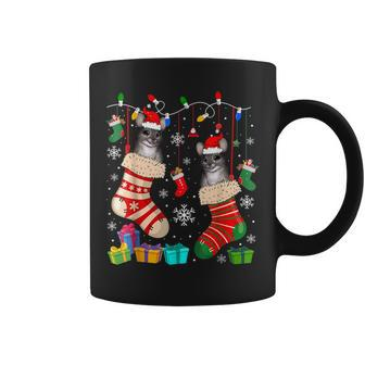 Two Santa Chinchilla In Christmas Socks Chinchilla Lover Coffee Mug | Mazezy