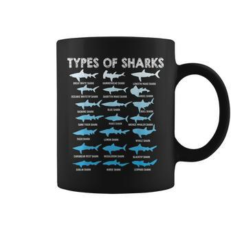Types Of Sharks Educational Marine Biology Coffee Mug - Seseable
