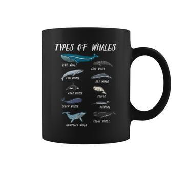 Types Of Whales Ocean Science Marine Biologist Teacher Coffee Mug | Mazezy