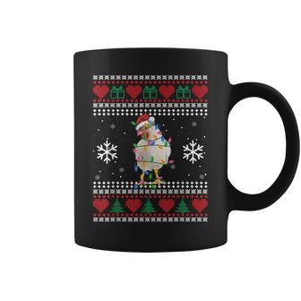Ugly Christmas Rooster Chicken Santa Hat Lights Sweater Xmas Coffee Mug | Mazezy