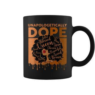Unapologetically Dope Black Afro Women Black History Month V4 Coffee Mug - Seseable