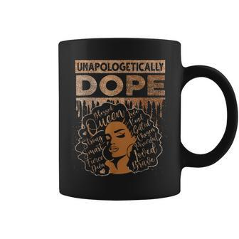 Unapologetically Dope Melanin Afro Queen Black History Month V8 Coffee Mug - Seseable