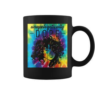 Unapologetically Dope Tie Dye Retro Black History Month V2 Coffee Mug - Seseable