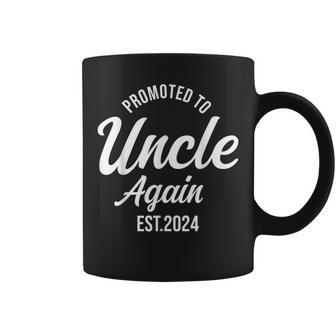 Uncle Again 2024 Promoted To Uncle Again 2024 Gift For Mens Coffee Mug | Mazezy