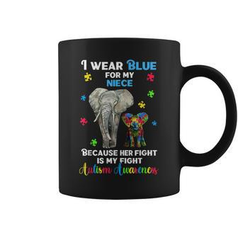 Uncle Aunt Autism Awareness Autistic Elephant Puzzle Coffee Mug | Mazezy