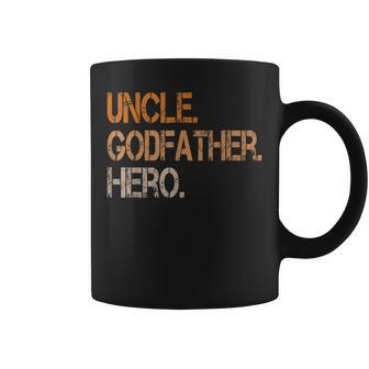 Uncle Godfather Hero Cool Family Gift For Best Uncle Coffee Mug | Mazezy AU