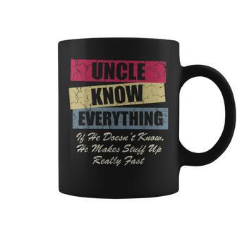 Uncle Knows Everything If He Doesnt Know Fathers Day Coffee Mug - Thegiftio UK