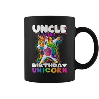 Uncle Of Birthday Unicorn Dabbing Unicorn Matching Family Coffee Mug | Mazezy
