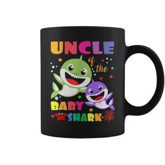 Uncle Of The Baby Shark Birthday Uncle Shark Coffee Mug - Seseable