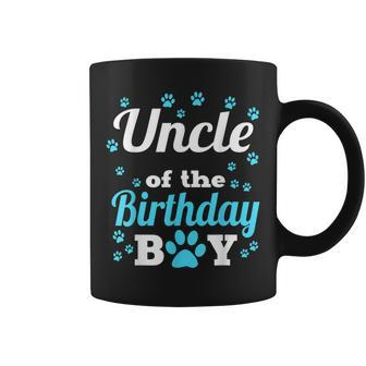 Uncle Of The Birthday Boy Dog Paw Bday Party Celebration Coffee Mug | Mazezy